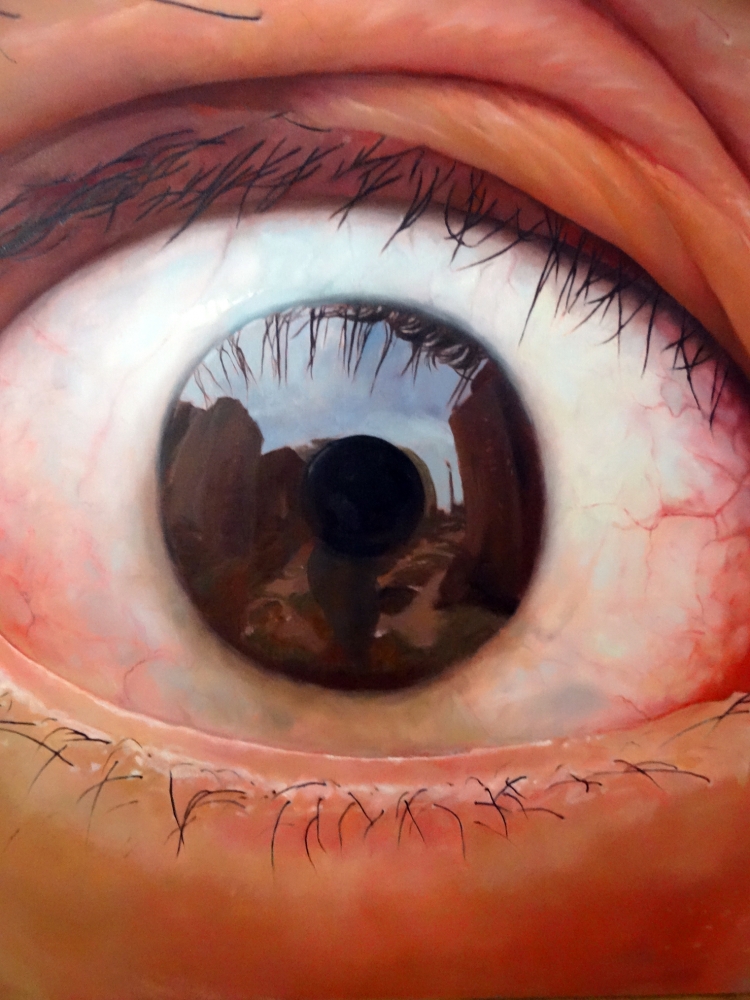 Lu Zhengyuan, pintura hiperrealista, ojo, 2008