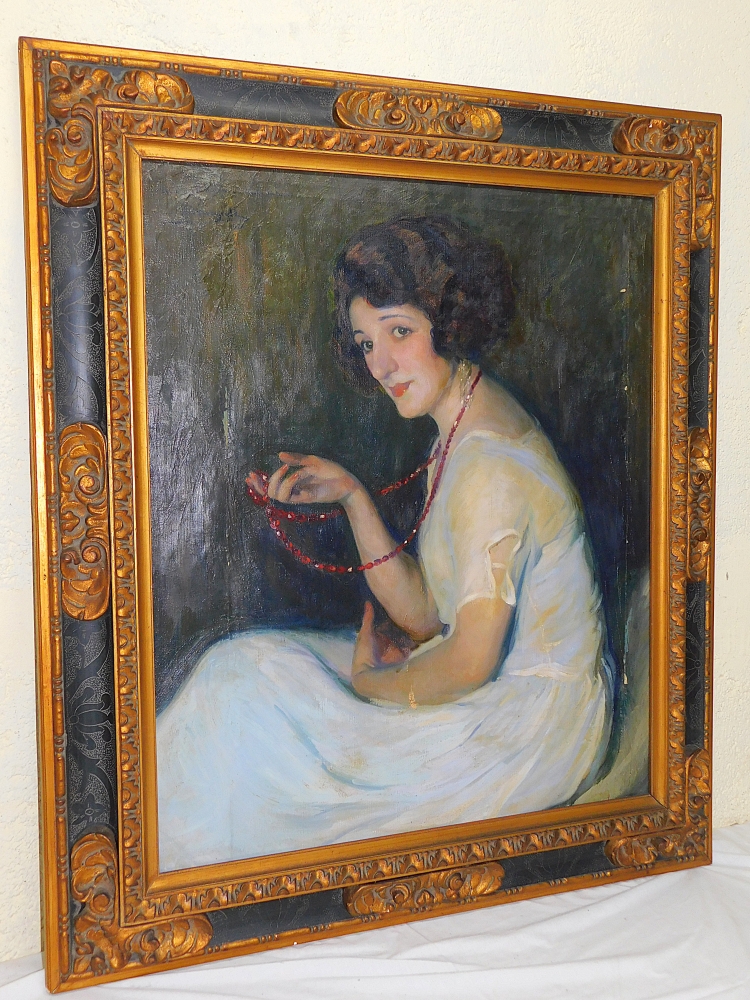 Óleo sobre tela, por José Mongrell Torrent, 1924