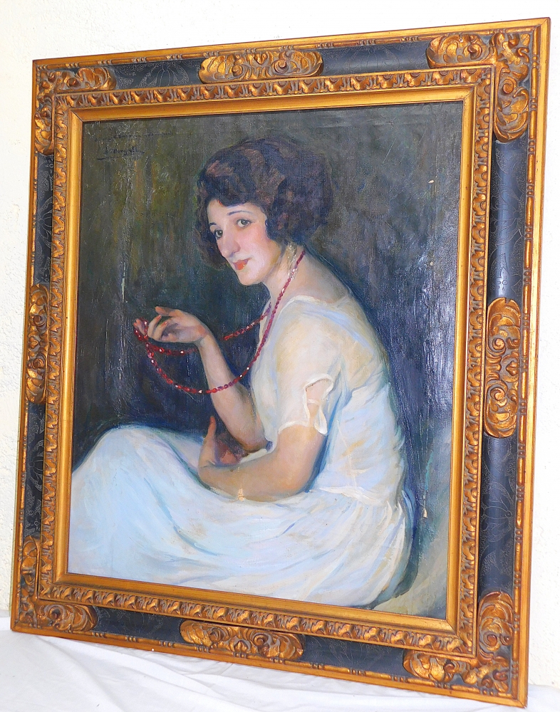 Óleo sobre tela, por José Mongrell Torrent, 1924