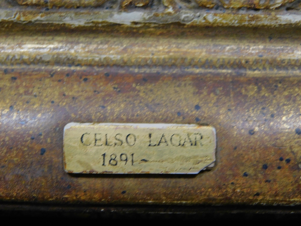 Celso Lagar Arroyo, óleo sobre tabla