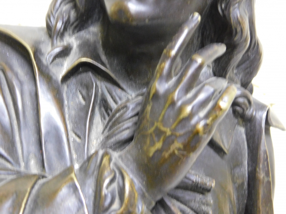 Albert -Ernst Carrier-Belleuse, escultura de bronce, John Milton