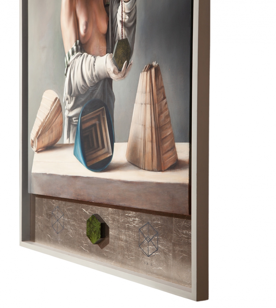 Pintura contemporánea pan de oro desnudo, Jesús Herrera Martínez
