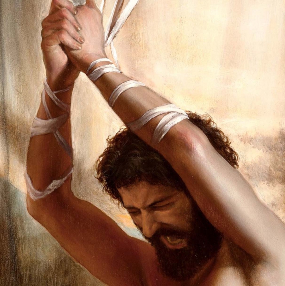 Jesús Herrera Martínez, pintura contemporánea, escena bíblica, pan de oro,  2005