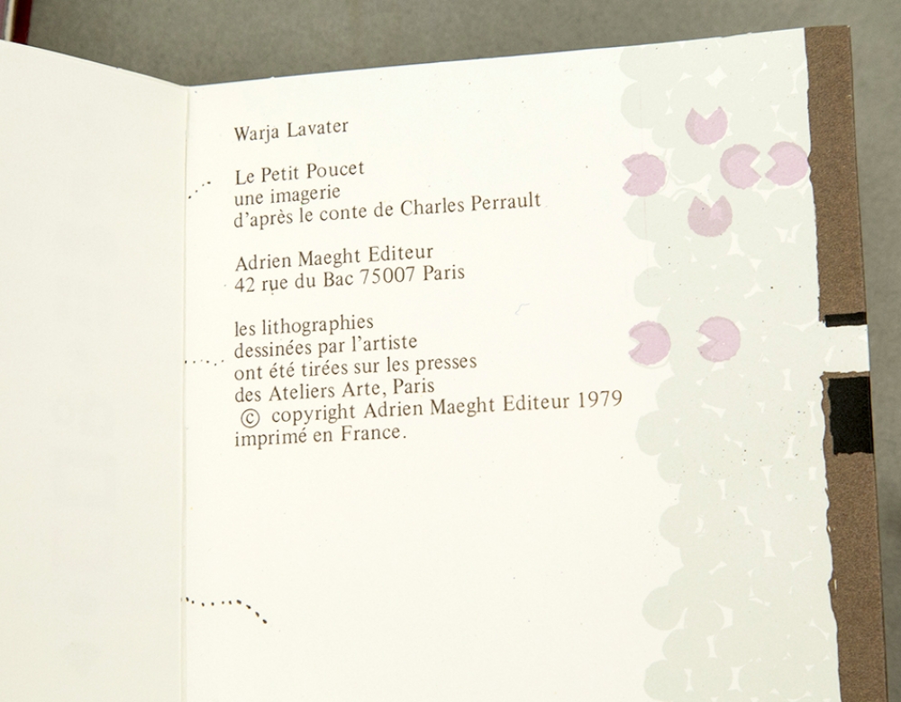 Imageries, Warja Lavater, 6 cuentos pictográficos de artista en caja, Maeght Editor, 1965-82