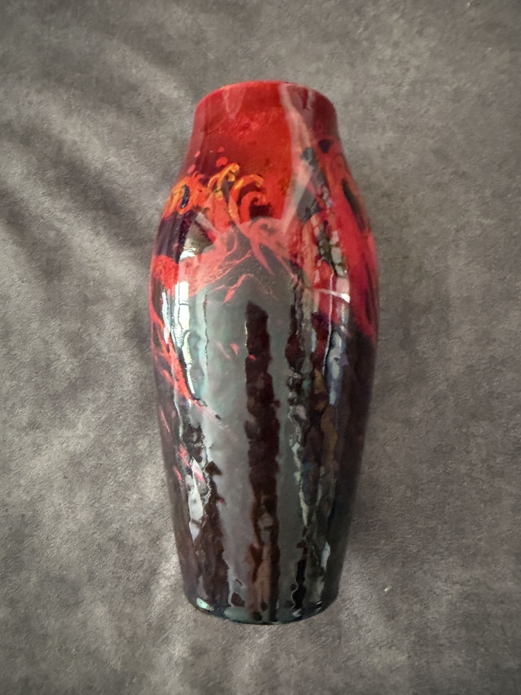 Royal Doulton Sung ware flambé vase, England, c.1920-1930, época Charles Noke