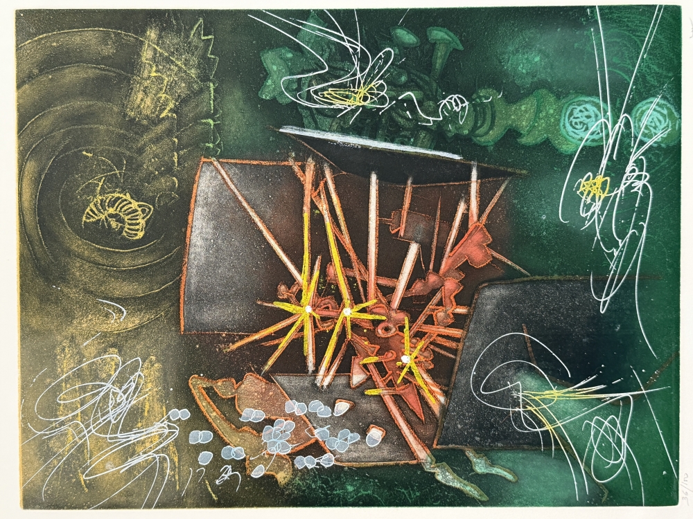 Roberto Sebastian Matta, Je suis intact, grabado 1978, tirada de 100 unidades