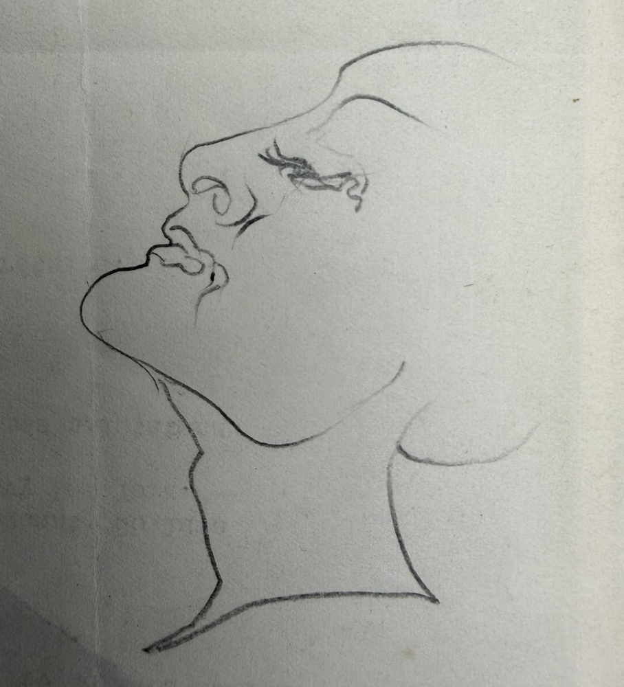Salvador Dalí, Étude d’une figure de mode pour The American Weekly, 1935, lápiz sobre papel