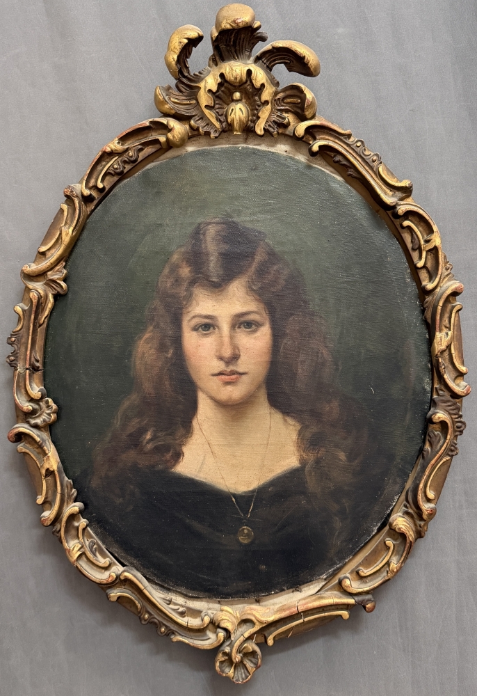 Pedro Sáenz Sáenz, Málaga, óleo sobre lienzo, retrato femenino