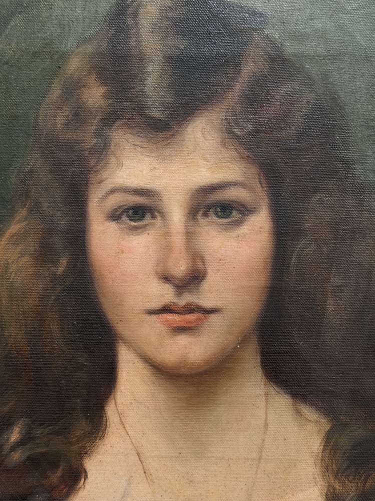 Pedro Sáenz Sáenz, Málaga, óleo sobre lienzo, retrato femenino