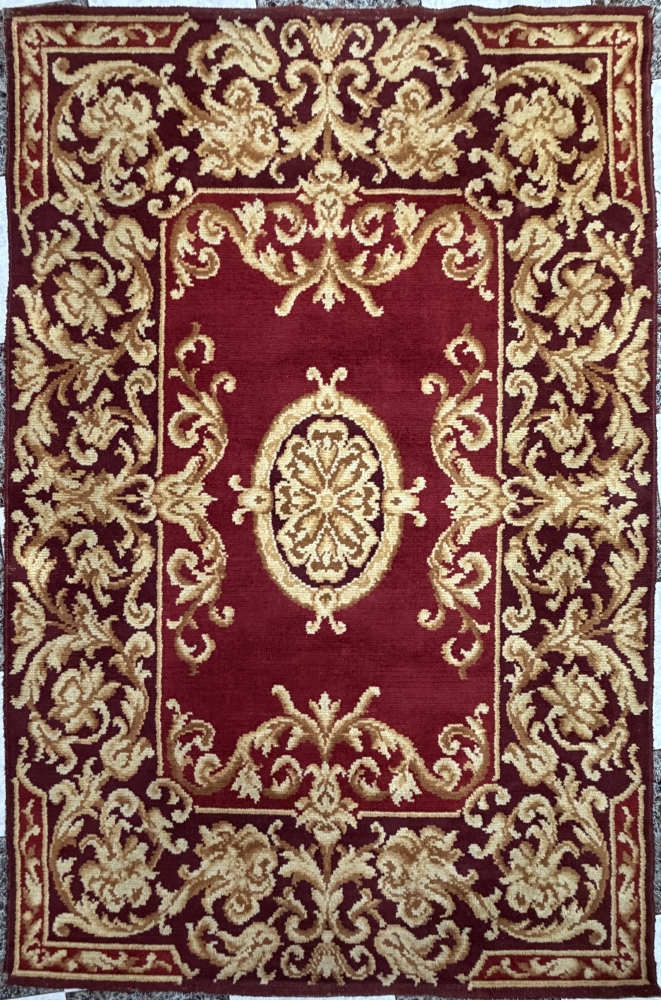 Alfombra española de lana anudada a mano, posible Real Fábrica de Tapices, 1950 aprox. 