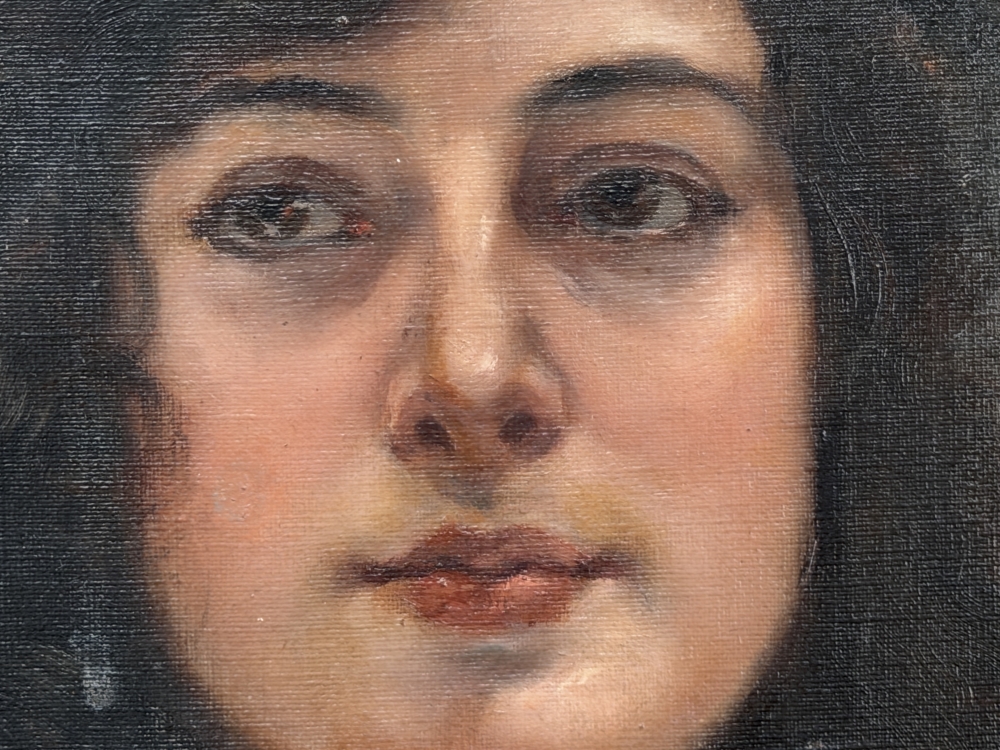 Pedro Sáenz Sáenz, Málaga, óleo sobre lienzo, retrato femenino