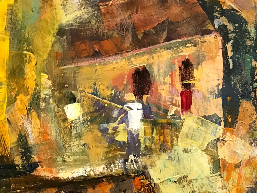 ”Paisaje Costero Andaluz”, escuela española, años 80-90 del siglo XX