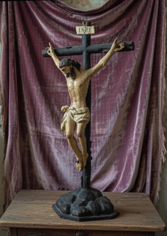 Talla de madera, Cristo crucificado, siglo XVIII