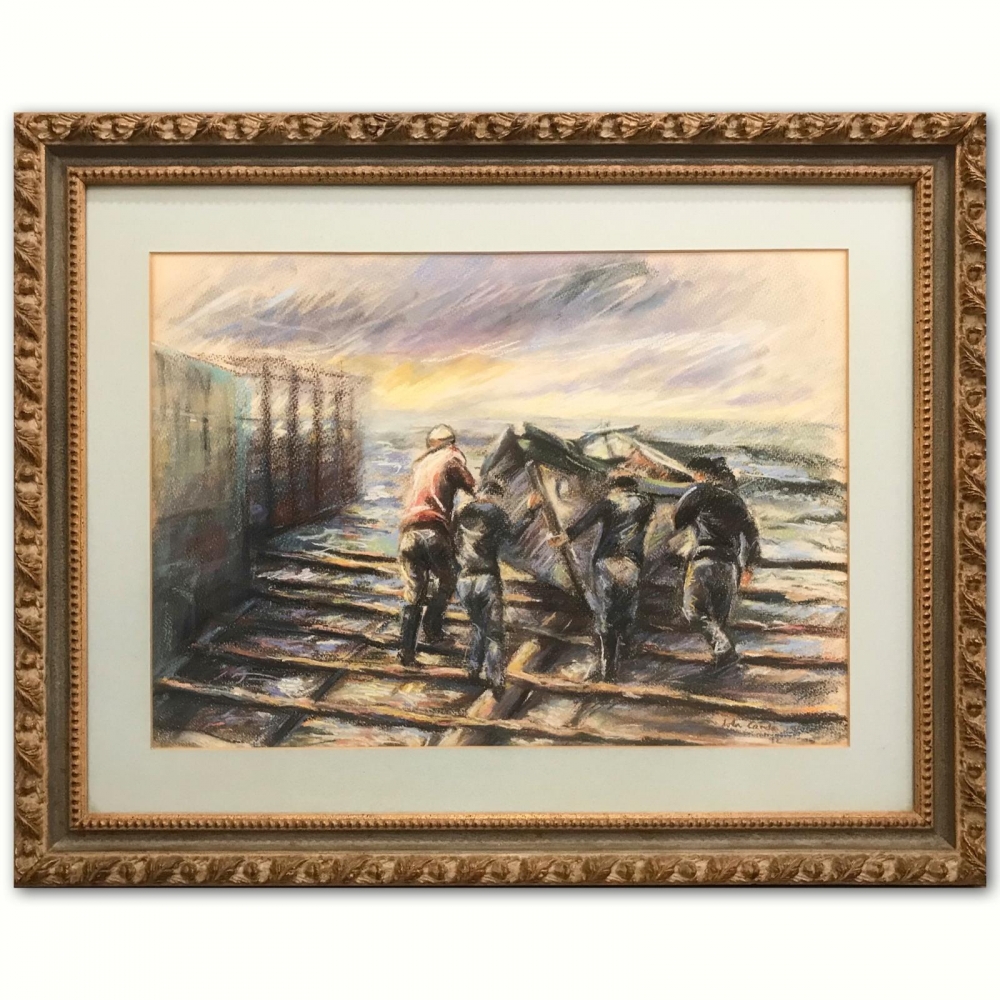 ”Pescadores en el Embarcadero”, Lola Cardós, 1992