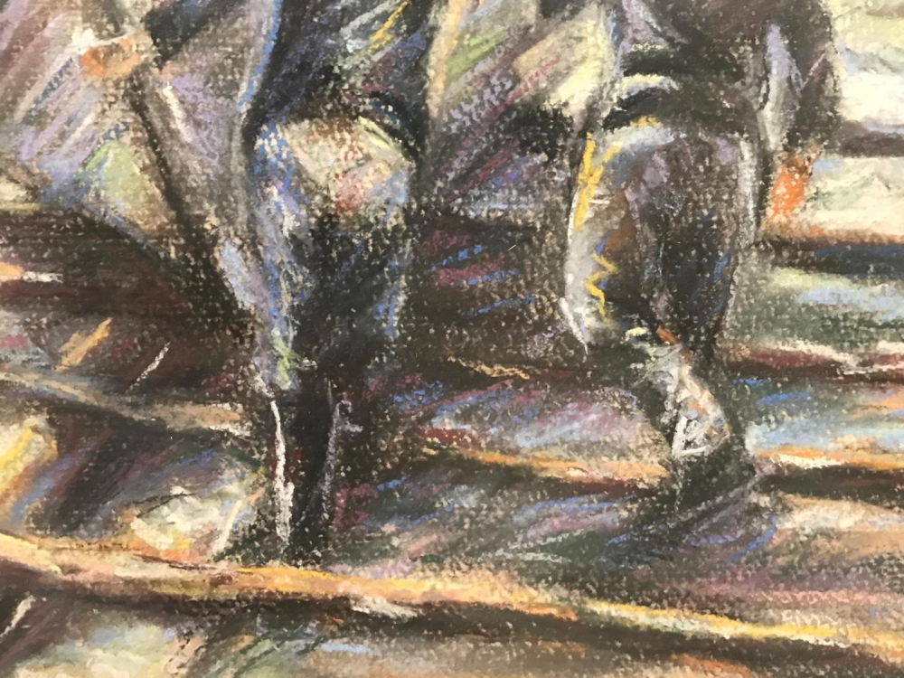 ”Pescadores en el Embarcadero”, Lola Cardós, 1992