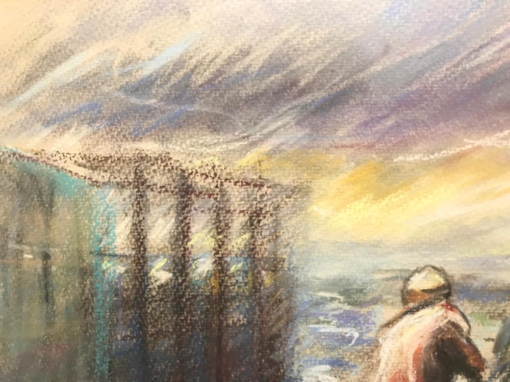 ”Pescadores en el Embarcadero”, Lola Cardós, 1992