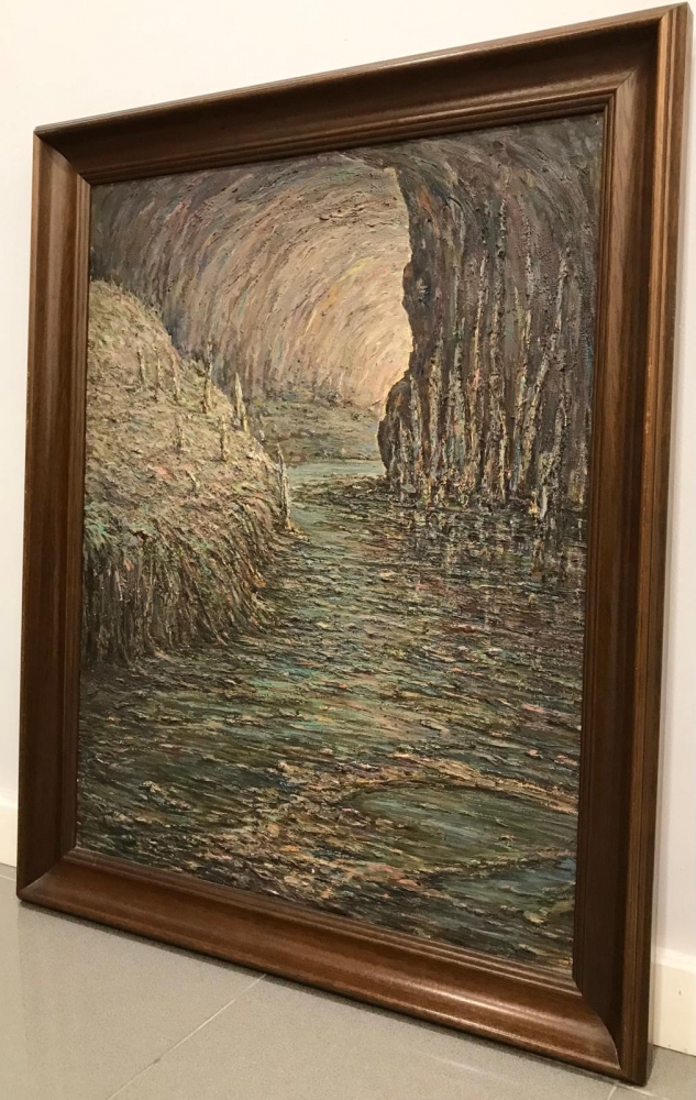 “Vista desde el Interior de una Gruta Marina”, escuela europea de los años 70 del siglo XX