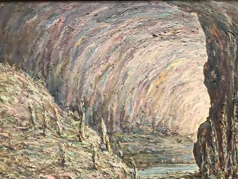 “Vista desde el Interior de una Gruta Marina”, escuela europea de los años 70 del siglo XX