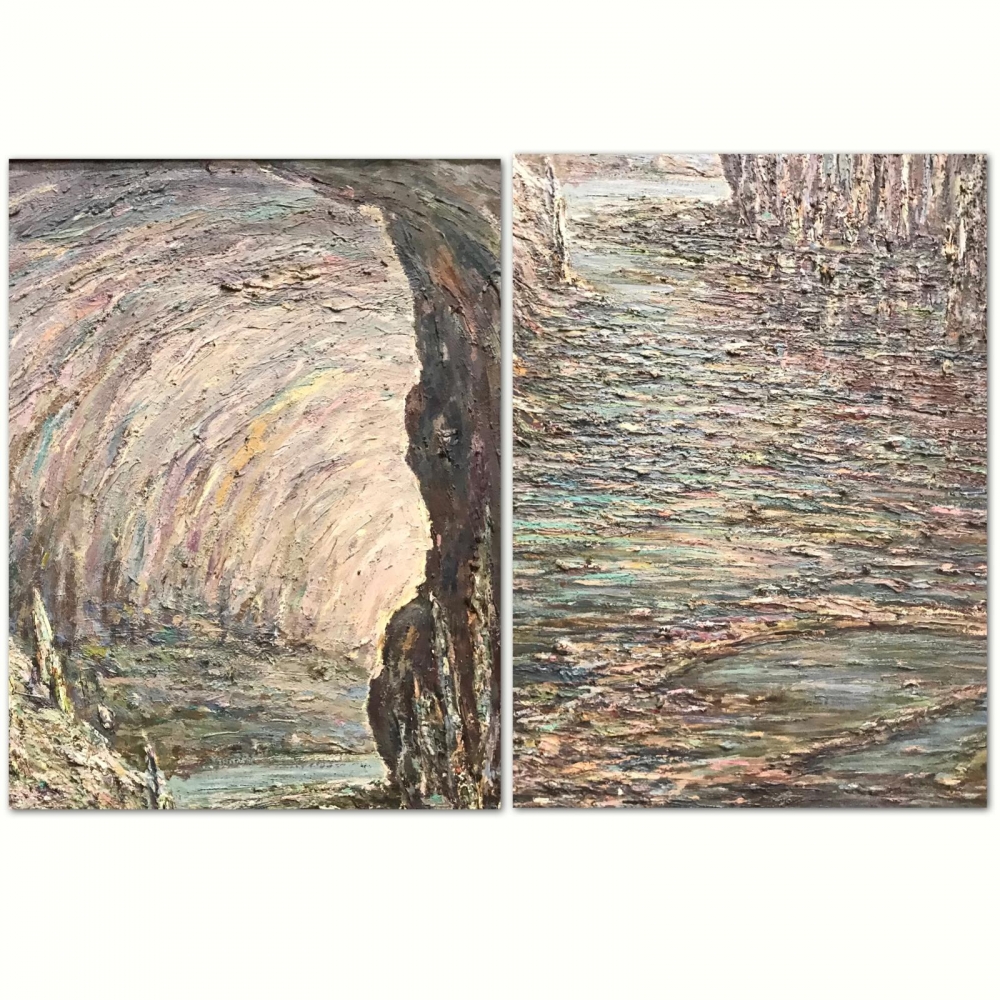 “Vista desde el Interior de una Gruta Marina”, escuela europea de los años 70 del siglo XX