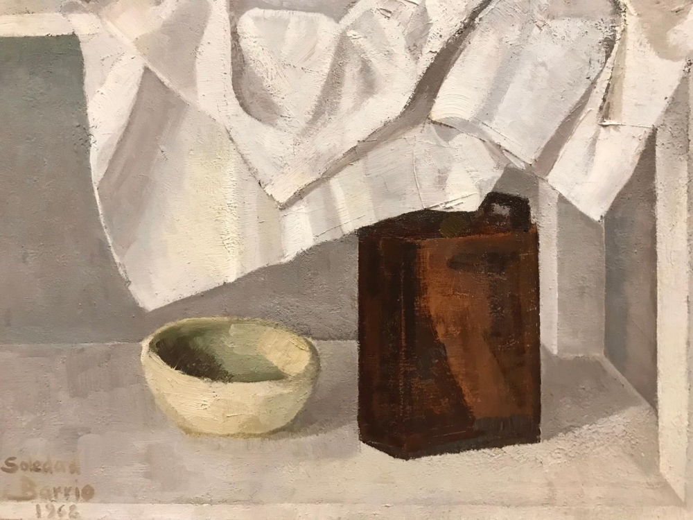 “Naturaleza Muerta con Fragmento Escultórico y Jarra Azul”, Soledad Barrio 1968
