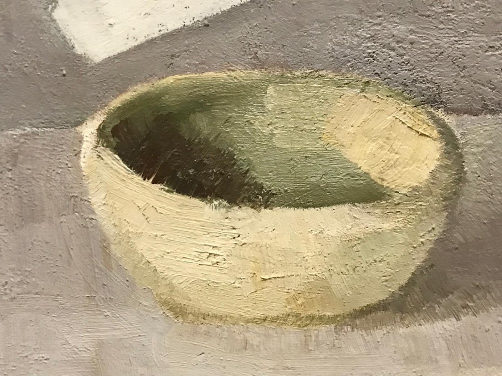 “Naturaleza Muerta con Fragmento Escultórico y Jarra Azul”, Soledad Barrio 1968
