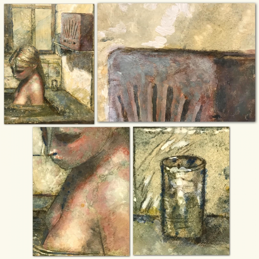 ”Desnudo Femenino en Baño”, Juan Rodríguez Borobio (1936-?), segunda mitad del siglo XX