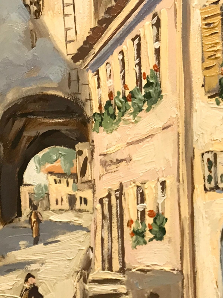 ”Vista del Scherenhof y la Puerta de Würzburg”, Hugo Gatscher (1921-2009), años 70 del siglo XX