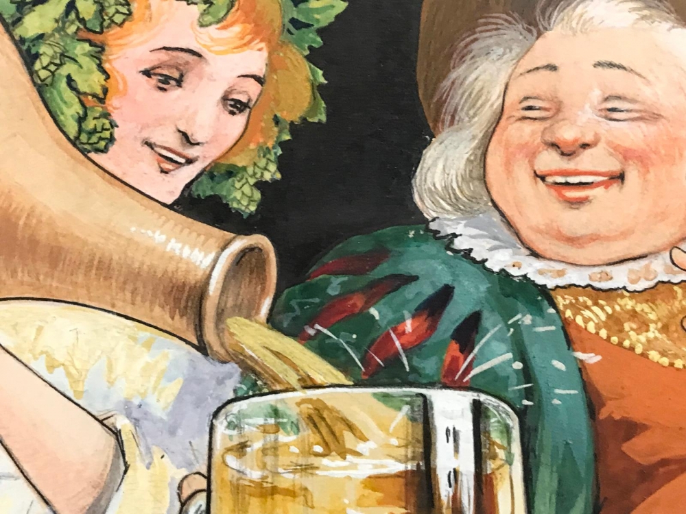 ”Alegoría de la Cerveza - Diseño para Fiesta de la Cerveza”, escuela alemana, siglo XIX