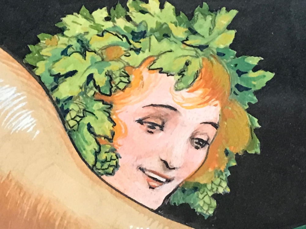 ”Alegoría de la Cerveza - Diseño para Fiesta de la Cerveza”, escuela alemana, siglo XIX