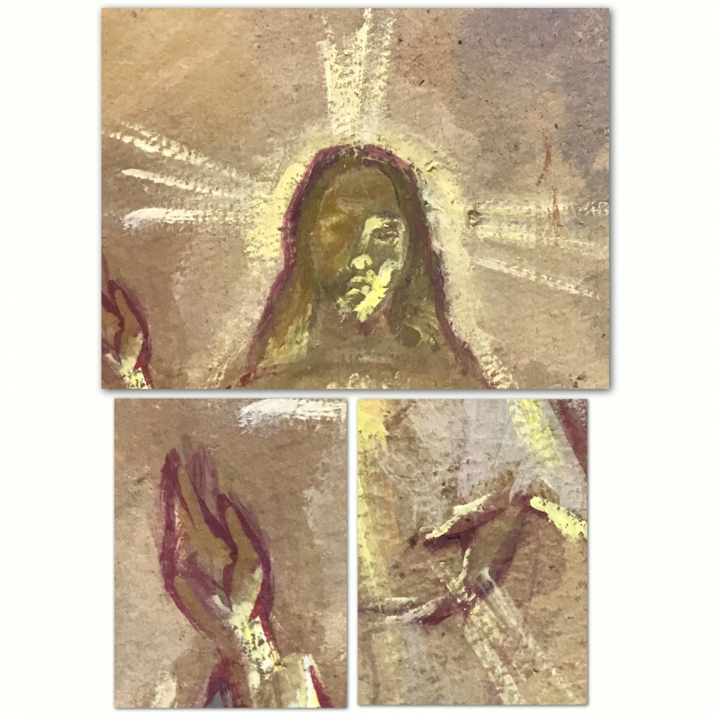 ”Boceto para Cristo del Sagrado Corazón en Gloria”, Juan Gallego Pinazo (ca.1920), 1955