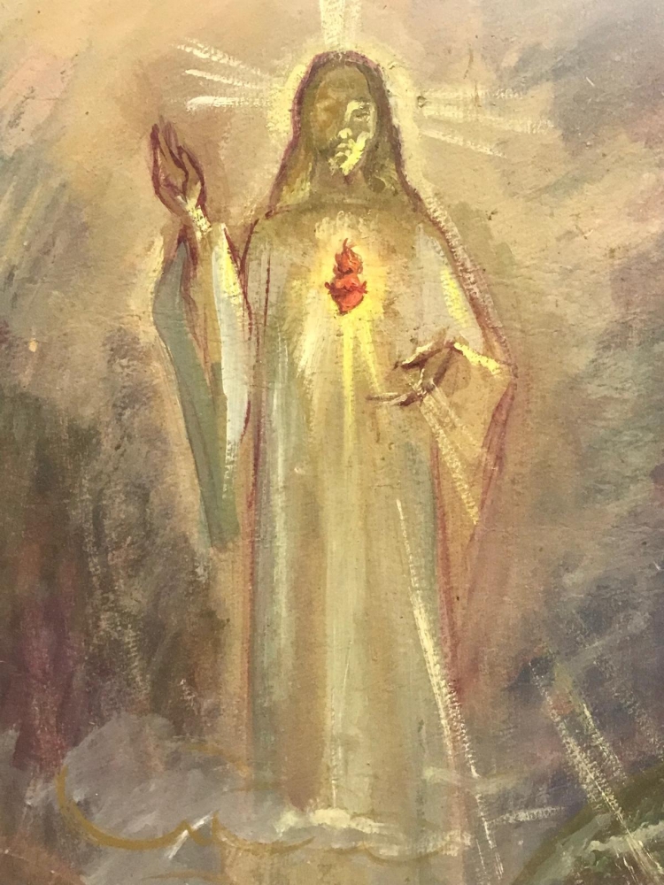 ”Boceto para Cristo del Sagrado Corazón en Gloria”, Juan Gallego Pinazo (ca.1920), 1955