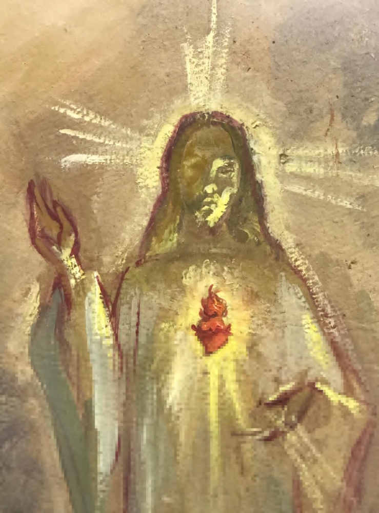 ”Boceto para Cristo del Sagrado Corazón en Gloria”, Juan Gallego Pinazo (ca.1920), 1955