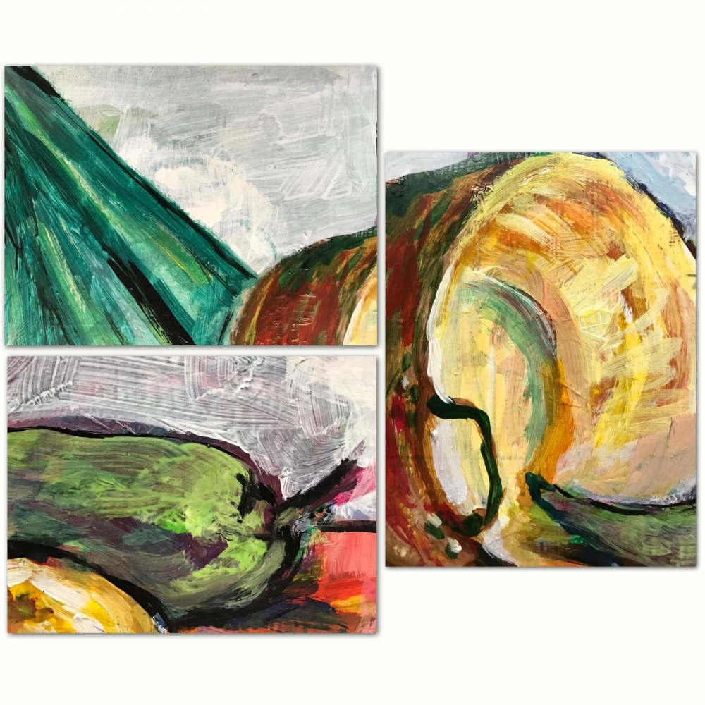 ”Bodegón con Hortalizas y Paisaje Montañoso”, Juan Gallego Pinazo (ca 1920), 2006