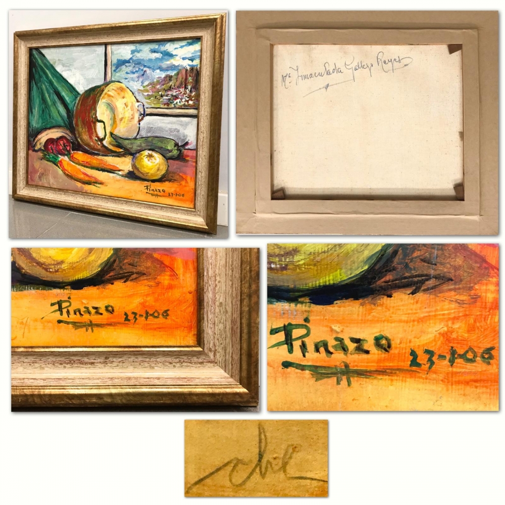 ”Bodegón con Hortalizas y Paisaje Montañoso”, Juan Gallego Pinazo (ca 1920), 2006