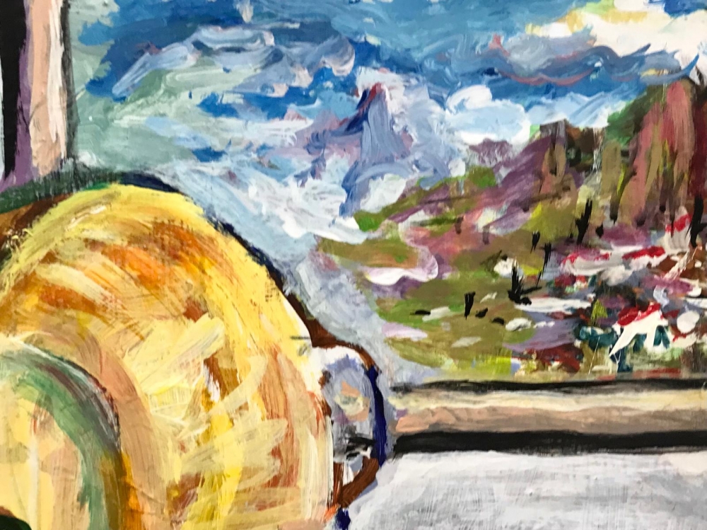 ”Bodegón con Hortalizas y Paisaje Montañoso”, Juan Gallego Pinazo (ca 1920), 2006