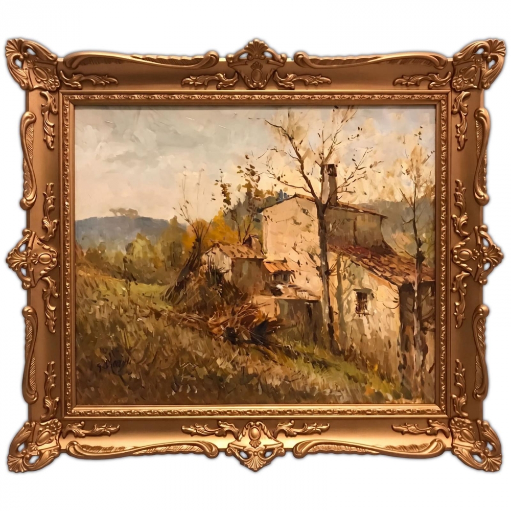 \"Casolari nella Campagna Toscana\", Graziano Marsili (1929-2026), años 70 del siglo XX