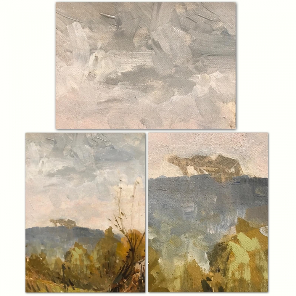 \"Casolari nella Campagna Toscana\", Graziano Marsili (1929-2026), años 70 del siglo XX