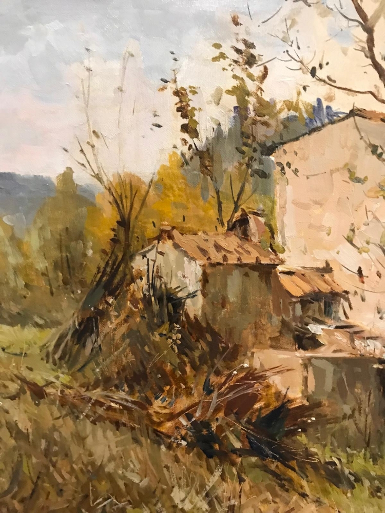 \"Casolari nella Campagna Toscana\", Graziano Marsili (1929-2026), años 70 del siglo XX