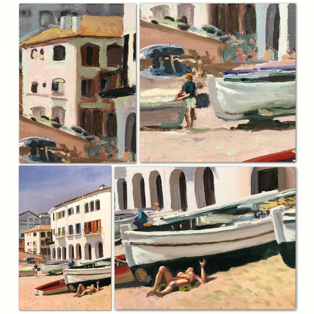 ”Calella de Palafrugell”, Enric Trapero Ballestero, años 60-70 del siglo XX