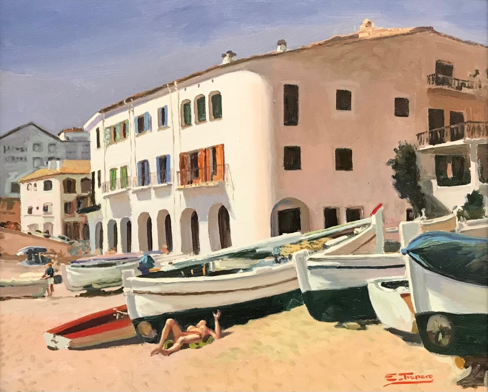 ”Calella de Palafrugell”, Enric Trapero Ballestero, años 60-70 del siglo XX