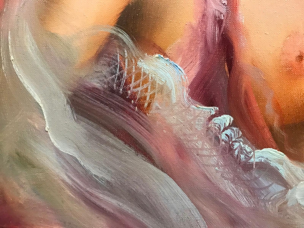 \"Desnudo Femenino entre Velos\", Torres, años 60-70 del siglo XX