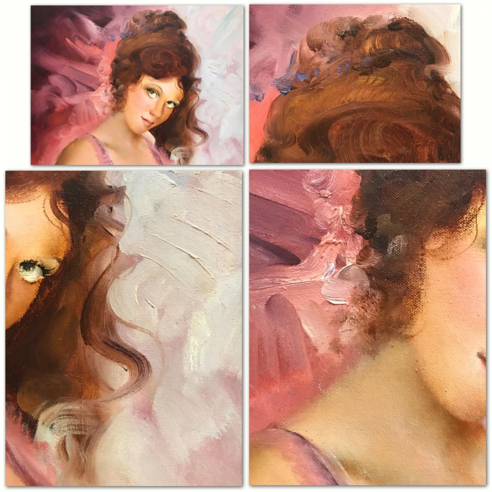 \"Desnudo Femenino entre Velos\", Torres, años 60-70 del siglo XX