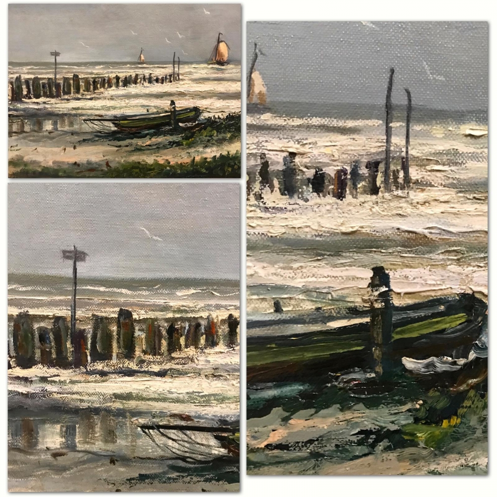 \"Winterse Zee aan de Nederlandse Kust\", Gerrit Marré (1904-1986), años 40-50 del siglo XX