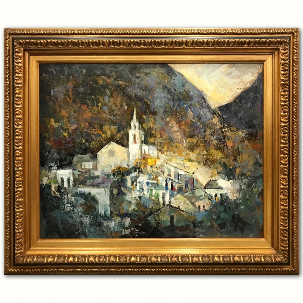 ”Paisaje Andaluz con Valle”, escuela española, años 80-90 del siglo XX