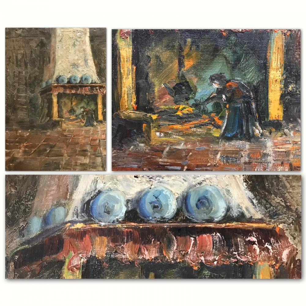 \"Bij de Haard\", Adrianus Petrus Johannes Sibens (1906-1964), años 40 del siglo XX