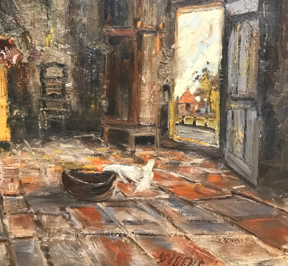 \"Bij de Haard\", Adrianus Petrus Johannes Sibens (1906-1964), años 40 del siglo XX