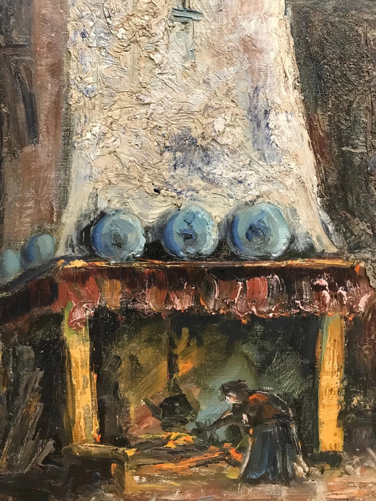 \"Bij de Haard\", Adrianus Petrus Johannes Sibens (1906-1964), años 40 del siglo XX