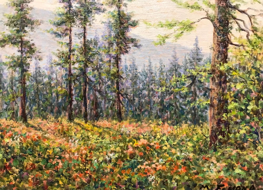 ”Paesaggio di Primavera nel Bosco”, M. Fontana, años 80-90 del siglo XX 
