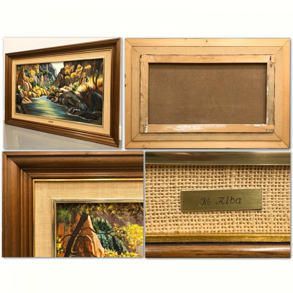 ”Paisaje Rocoso con Río en Otoño”, Matilde Alba Minondo (Granada), años 80-90 del siglo XX