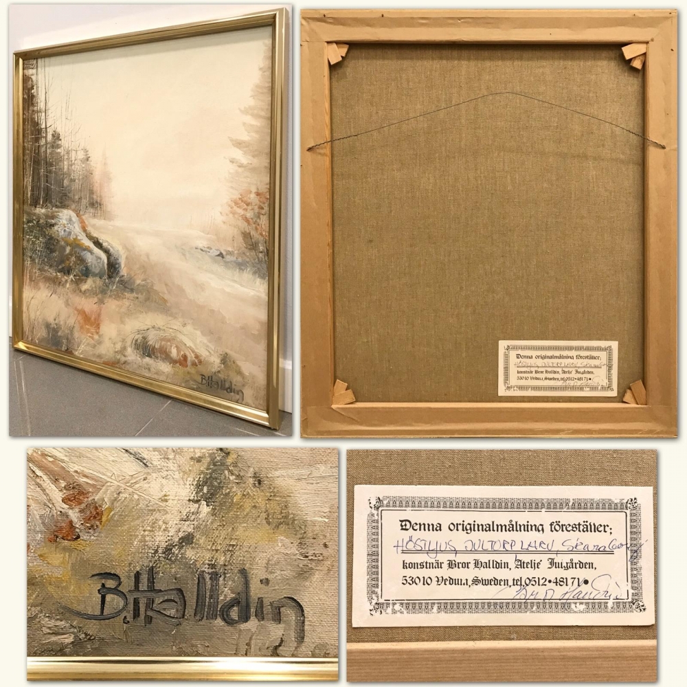 \"Tres Paisajes Suecos\", Bror Oskar Halldin (1925-2010), años 60–70